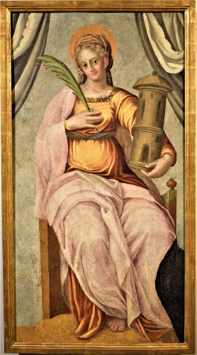 Sainte Barbe - Italie, début du XVIe siècle - Tableaux et dessins Style Renaissance